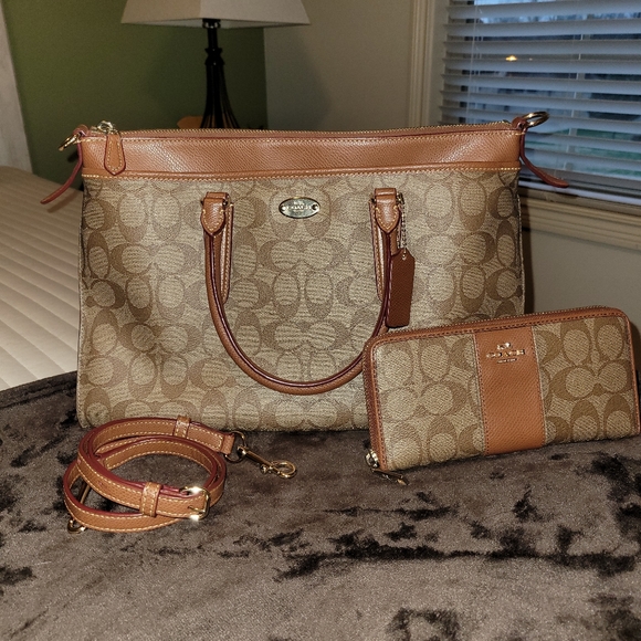 Coach Handbag with matching wallet
